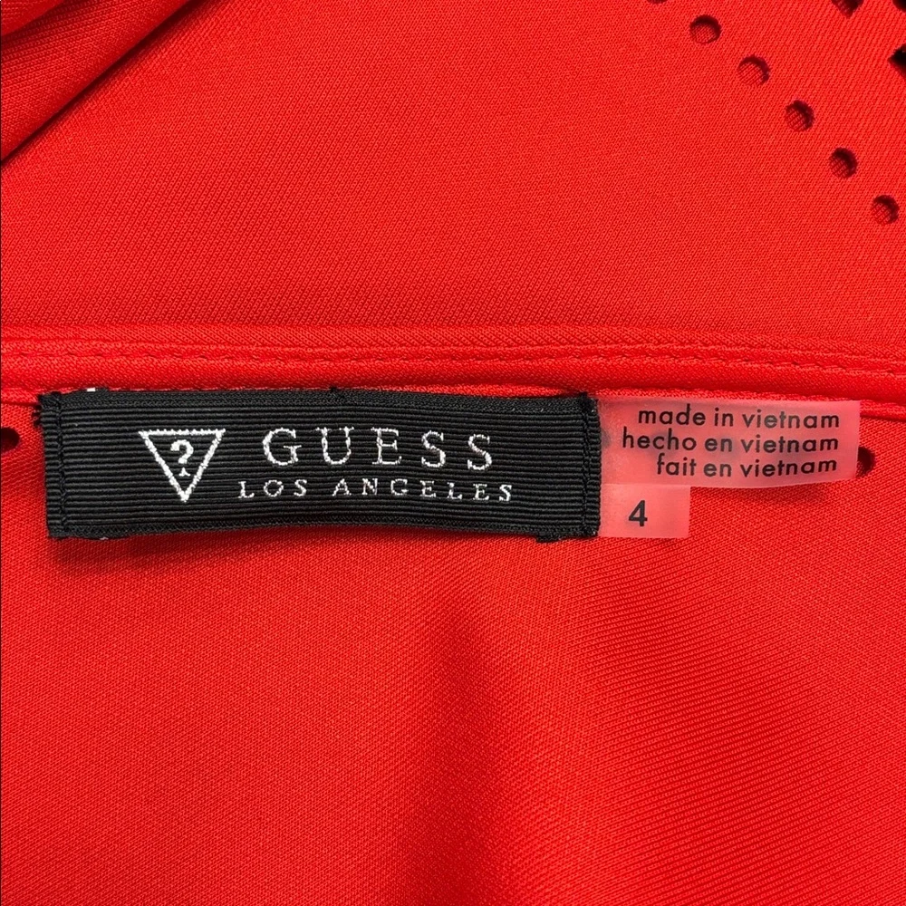 Guess Red V-Neck Sleeveless Dress - Picture 5 of 11